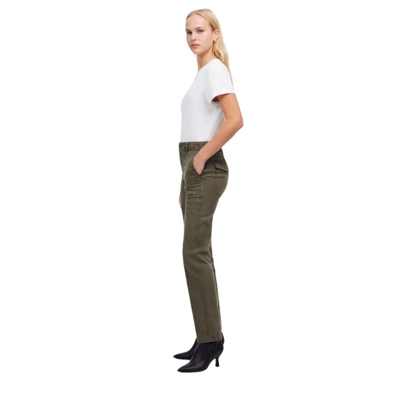 Madewell Slim Straight Utility Cargo Pants 26 Olive Green‎ Workwear Capsule - Picture 3 of 12